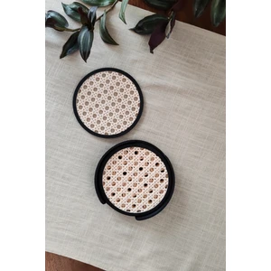 Hazeran | Bardak Altlığı | Hazeran Desenli Bardak Altlığı | 6'lı Standlı Set