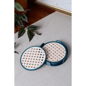 Hazeran | Bardak Altlığı | Hazeran Desenli Bardak Altlığı | 4'lü Standlı Set