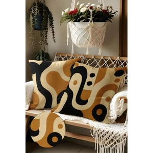 Belle Benoit 2’li Nakış Desenli, Çift Taraflı Baskı, Dekoratif Kırlent Kılıfı Seti – Bohem Stil, Fermuarlı