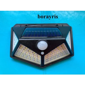 100 LED Solar Hareket Sensörlü Güneş Enerjili 3 Mod Solar Duvar Bahçe Karavan Kamp Lambası