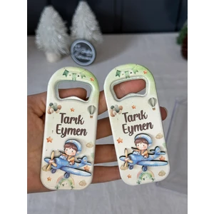 3 Boyutlu Kabartmalı Yeni Doğan Mevlit Hediyelik Konsept Bebek Açacak Magnet-Pilotlu-Toplam 20 Adet