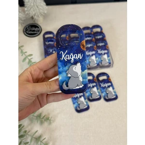3 Boyutlu Kabartmalı Yeni Doğan Mevlit Hediyelik Konsept Bebek Açacak Magnet-Kurtlu-Toplam 20 Adet