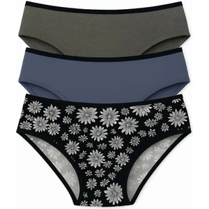 Blue Daisy 3lü Çok Renkli Slip Külot