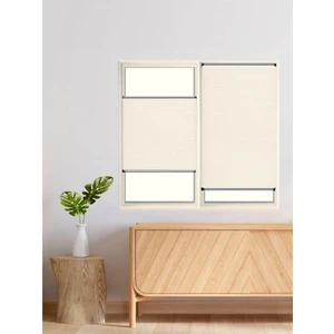 Krem Plise Perde Katlanır Cam Balkon Perdesi - Ofis Perdesi - Mutfak Perdesi