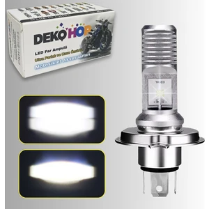  H4 LED Ampul Uzun Kısa Motosiklet  Araba Far Ampul 12-24V 6000K Beyaz Yüksek Performans 15W 1800LM