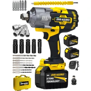 DRG-1400 Profesyonel 1400 Nm Kademeli Yüksek Torklu Somun Bijon Sökme Matkap Akülü Vidalama Kömürsüz Motor