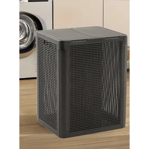 2 Gözlü Kapaklı Çamaşır Sepeti Kirli Sepeti