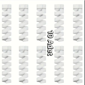 10 Adet Esnek Silikon Spiral Kablo Koruyucu Şarj Kablosu Kulaklık Kablosu Koruyucu Yüksek Kalite