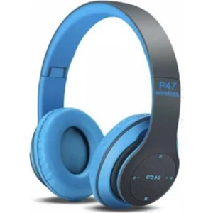 P47 Bluetooth Kulak Üstü Kulaklık Mavi