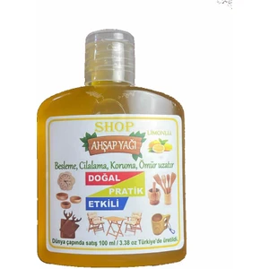 Ahşap Koruyucu Organik Yağ 100 ml Limonlu Ahşap Bakımı Ahşap Cilası Ahşap Ömrünü Uzatan Yağ