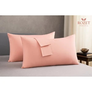 Rozet Tekstil Somon Yastık Kılıfı Pamuk Kumaş Kapaklı (2 Adet) 50  x  70  cm