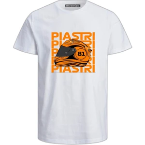 Oscar Piastri Baskılı F1 Pamuklu Tshirt