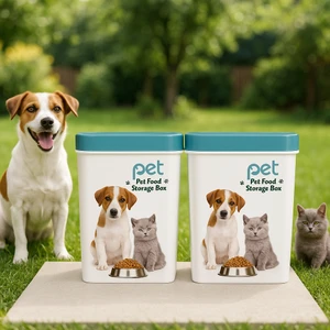 Ny Home Kedi Köpek Mama Kutusu Mavi Kapak 2 Adet