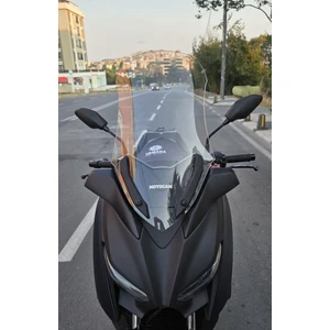 Yamaha Xmax 250 Siperlik Ön Cam 2018-2022 Model 65CM Şeffaf Renkli 4mm  Uzun Cam
