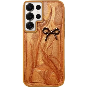 Samsung Galaxy S25 Ultra Uyumlu Kılıf Zebana Fionka Silikon Kılıf Kahverengi