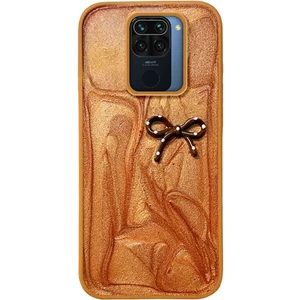 Xiaomi Redmi Note 9 Uyumlu Kılıf Zebana Fionka Silikon Kılıf Kahverengi