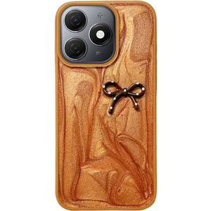 Tecno Spark 20C Uyumlu Kılıf Zebana Fionka Silikon Kılıf Kahverengi