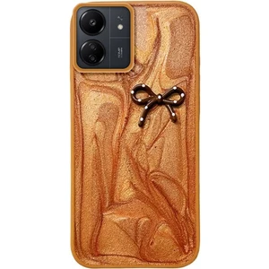Xiaomi Poco C65 Uyumlu Kılıf Zebana Fionka Silikon Kılıf Kahverengi
