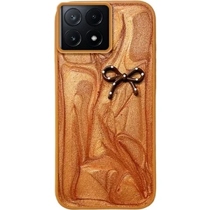 Xiaomi Poco X6 Pro 5g Uyumlu Kılıf Zebana Fionka Silikon Kılıf Kahverengi