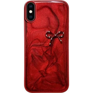 Apple iPhone Xs Max Uyumlu Kılıf Zebana Fionka Silikon Kılıf Kırmızı