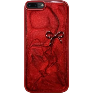 Apple iPhone 8 Plus Uyumlu Kılıf Zebana Fionka Silikon Kılıf Kırmızı