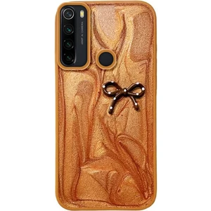 Xiaomi Redmi Note 8 Uyumlu Kılıf Zebana Fionka Silikon Kılıf Kahverengi