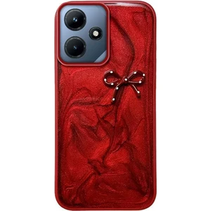Infinix Hot 30I Uyumlu Kılıf Zebana Fionka Silikon Kılıf Kırmızı