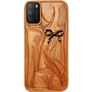 Xiaomi Poco M3 Uyumlu Kılıf Zebana Fionka Silikon Kılıf Kahverengi