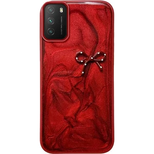 Xiaomi Poco M3 Uyumlu Kılıf Zebana Fionka Silikon Kılıf Kırmızı