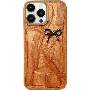 Apple iPhone 16 Pro Uyumlu Kılıf Zebana Fionka Silikon Kılıf Kahverengi