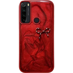 Xiaomi Redmi Note 8 Uyumlu Kılıf Zebana Fionka Silikon Kılıf Kırmızı