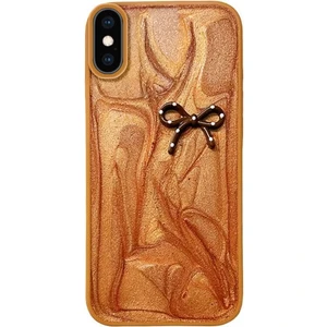 Apple iPhone Xs Max Uyumlu Kılıf Zebana Fionka Silikon Kılıf Kahverengi