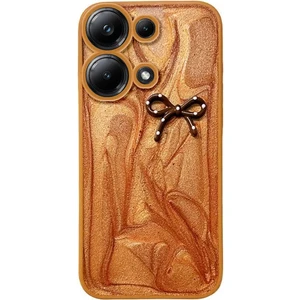 Xiaomi Poco M6 Pro Uyumlu Kılıf Zebana Fionka Silikon Kılıf Kahverengi