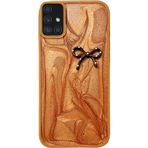 Samsung Galaxy A71 Uyumlu Kılıf Zebana Fionka Silikon Kılıf Kahverengi