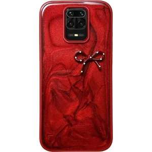 Xiaomi Redmi Note 9 Pro Uyumlu Kılıf Zebana Fionka Silikon Kılıf Kırmızı