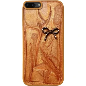 Apple iPhone 8 Plus Uyumlu Kılıf Zebana Fionka Silikon Kılıf Kahverengi