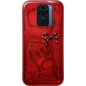 Xiaomi Redmi Note 9 Uyumlu Kılıf Zebana Fionka Silikon Kılıf Kırmızı