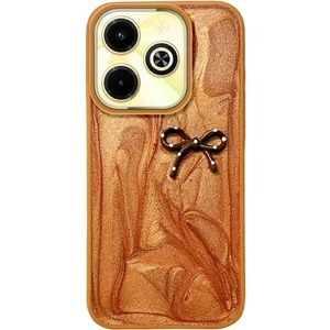 Infinix Hot 40I Uyumlu Kılıf Zebana Fionka Silikon Kılıf Kahverengi