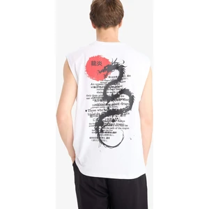 Boxy Fit Sırt Baskılı Bisiklet Yaka Atlet G0020AX25HS