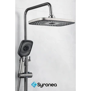 Piyano Lüx Siyah Robot Tepe Yağmurlama Banyo Duş Seti Kolay Kurulum Banyo Özel Set