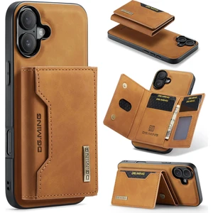 Digital Computer Home Dg.mıng M2 Serisi iPhone 16 Plus Kılıf Pu+Pc+Tpu Telefon Kılıfı Çıkarılabilir Cüzdan-Kahverengi (Yurt Dışından)