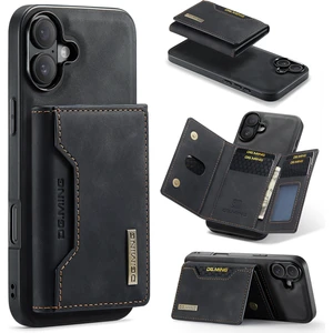 Digital Computer Home Dg.mıng M2 Serisi iPhone 16 Plus Kılıf Pu+Pc+Tpu Telefon Kılıfı Çıkarılabilir Cüzdan-Siyah (Yurt Dışından)