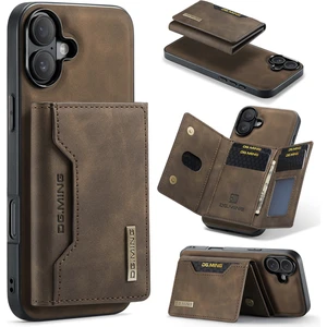 Digital Computer Home Dg.mıng M2 Serisi iPhone 16 Plus Kılıf Pu+Pc+Tpu Telefon Kılıfı Çıkarılabilir Cüzdan-Kahve (Yurt Dışından)