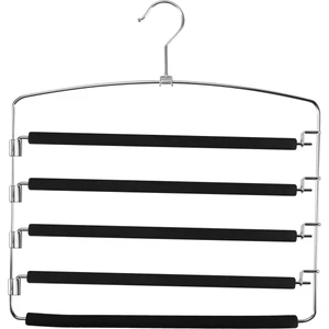 Pantolon Askıları 5 Katmanlı Metal Gevşek Sihirli Askılar Kaymaz Köpük Dolgulu Salıncak Kol Yerden Tasarruf Sağlayan Askı Giysi Dolabı Depolama Düzenleyici Pantolon ve Giysiler Için (Yurt Dışından)