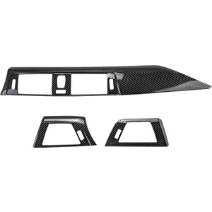 Karbon Fiber Merkez Konsolu Hava Outlet Paneli Trim Cihaz Paneli Trim Bmw 3 Serisi 320LI F30 F35 2013-2019 (Yurt Dışından)