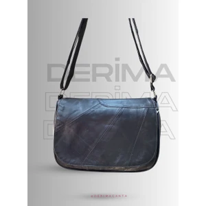 Gerçek Deri Kapaklı Büyük Kadın Çantası