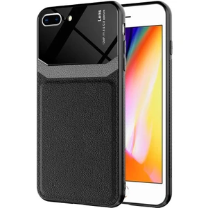 Mobaxaksesuar Apple iPhone 8 Plus Kılıf Parlak Tpu Emiks Kapak Siyah