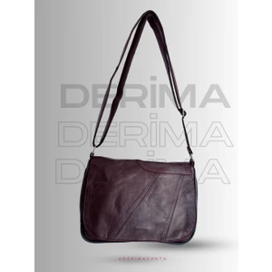 Gerçek Deri Kapaklı Büyük Kadın Çantası