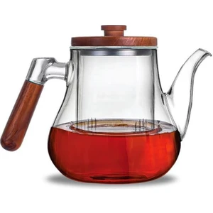 Akasya Kulplu Cam Demlik 1000ML