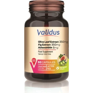 Olive Leaf Extract 350 mg + Fig Extract 350 mg + Astaxanthin 5 mg 60 Capsules